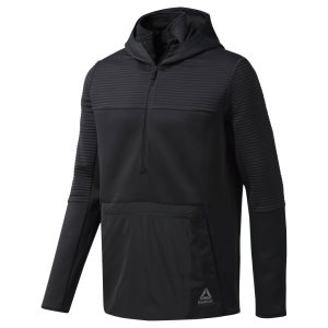 Reebok Thermowarm Control Kapuzenpullover Herren - Schwarz - DE 410-GPM